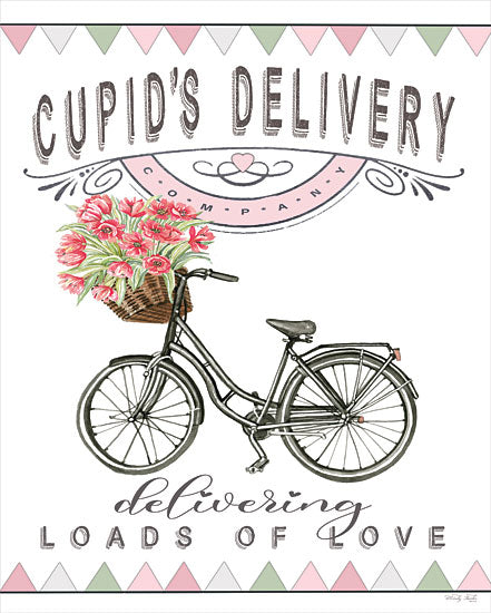 Cindy Jacobs CIN2898 - CIN2898 - Cupid's Delivery Bicycle - 12x16 Cupid's Delivery, Bicycle, Flowers, Love, Hearts, Valentine's Day, Signs from Penny Lane