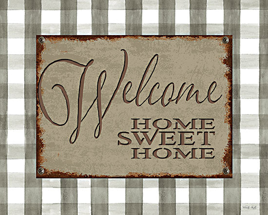 Cindy Jacobs CIN2908 - CIN2908 - Welcome Home Sweet Home - 16x12 Welcome, Home Sweet Home, Greeting, Plaid, Family, Signs from Penny Lane