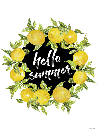 Cindy Jacobs CIN2914 - CIN2914 - Hello Summer Lemons - 12x16 Hello Summer, Lemons, Wreath, Fruit, Seasons, Summer, Signs from Penny Lane