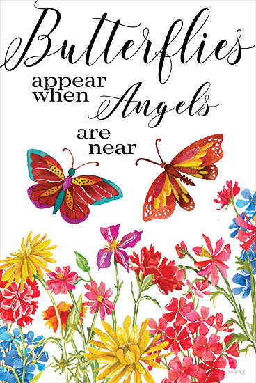 Cindy Jacobs CIN2918 - CIN2918 - Butterflies Appear - 12x18 Butterflies Appear, Angels are Near, Bereavement, Butterflies, Flowers, Signs from Penny Lane