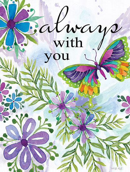 Cindy Jacobs CIN2930 - CIN2930 - Always With You - 12x16 Always With You, Butterflies, Flowers, Blue and Purples Flowers, Bereavement, Signs from Penny Lane