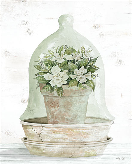 Cindy Jacobs CIN2941 - CIN2941 - Floral Cloche I - 12x16 Cloche, Terrarium, Flowers, White Flowers, Clay Pot from Penny Lane