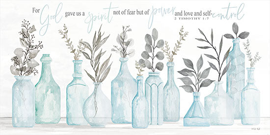 Cindy Jacobs CIN2946 - CIN2946 - For God Gave Us a Spirit - 18x9 For God Gave Us a Spirit, Glass Bottles, Greenery, Bible Verse, Timothy, Religion, Signs from Penny Lane