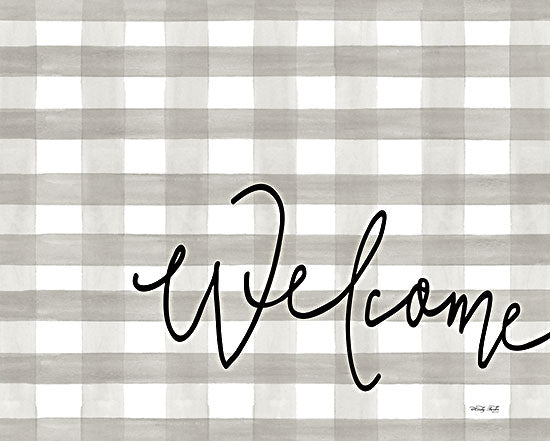 Cindy Jacobs CIN2958 - CIN2958 - Checkered Welcome - 16x12 Welcome, Checkered, Black & White Plaid, Greeting, Typography, Signs from Penny Lane