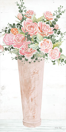 Cindy Jacobs CIN2966 - CIN2966 - Cotton Candy Roses II - 9x18 Flowers, Roses, Pink Roses, Greenery, Tall Vase, Bouquet, Spring, Spring Flowers, French Country from Penny Lane