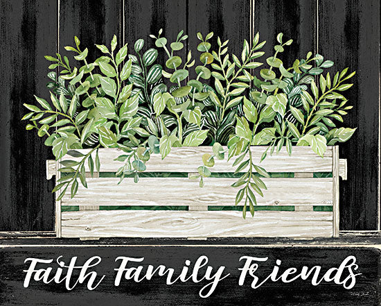 Cindy Jacobs CIN2979 - CIN2979 - Faith, Family, Friends - 16x12 Faith, Family, Friends, Box, Greenery, Green Plants, Black Background, Signs from Penny Lane