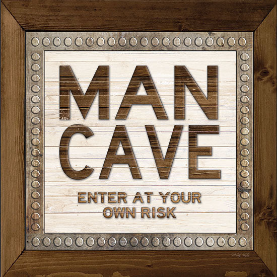 Cindy Jacobs CIN2991 - CIN2991 - Man Cave - Enter At Your Own Risk - 12x12 Man Cave, Enter at Your Own Risk, Humorous, Wood, Masculine, Signs, Typography from Penny Lane