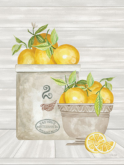 Cindy Jacobs CIN3007 - CIN3007 - Lemon Crock and Bowl - 12x16 Lemons, Crock, Bowl, Fruit, Kitchen, Vintage, Country from Penny Lane