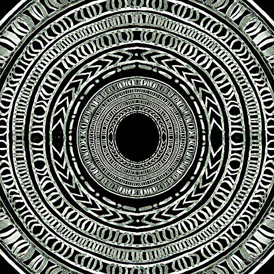 Cindy Jacobs CIN3037 - CIN3037 - Seeing Circles I - 12x12 Abstract, Medallion, Circles, Patterns, Black & White from Penny Lane