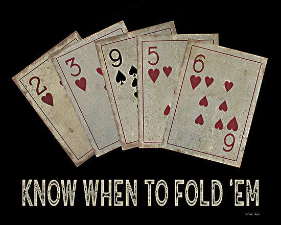 Cindy Jacobs CIN3055 - CIN3055 - Know When to Fold 'em - 16x12 Know When to Fold 'Em, Card Games, Game Room, Media Room, Typography, Signs from Penny Lane