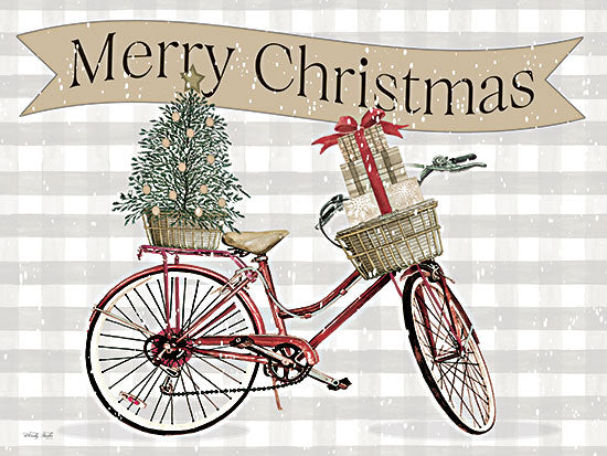 Cindy Jacobs CIN3067 - CIN3067 - Merry Christmas Bicycle II - 16x12 Christmas, Holidays, Bicycle, Bike, Baskets, Christmas, Tree, Presents, Merry Christmas, Typography, Signs, Winter from Penny Lane