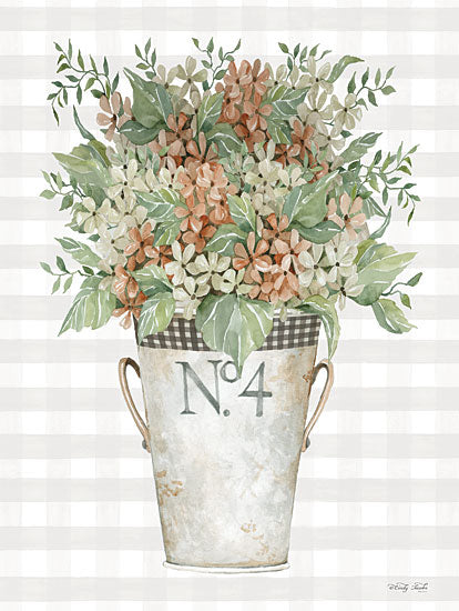 Cindy Jacobs CIN3105 - CIN3105 - Fall Flowers - 12x16 Fall Flowers, Flowers, Autumn, Fall, Greenery, Rustic, Galvanized Pail, Plaid Background from Penny Lane