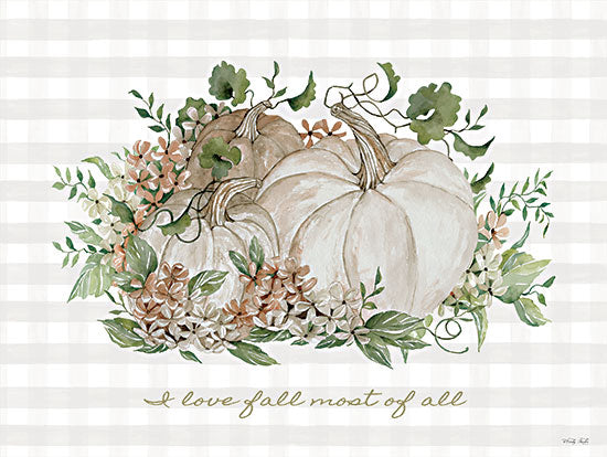 Cindy Jacobs CIN3106 - CIN3106 - I Love Fall Most of All - 16x12 I Love Fall Most Of All, Fall, Autumn, Pumpkins, Flowers, Greenery, Plaid Background, Typography, Signs from Penny Lane