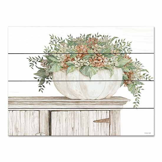 Cindy Jacobs CIN3108PAL - CIN3108PAL - Fall Floral Pumpkin (white) - 16x12 Flowers, Fall, Autumn, Greenery, Fall Flowers, Arrangement, Rustic from Penny Lane