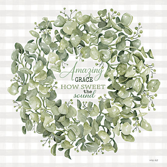 Cindy Jacobs CIN3110 - CIN3110 - Amazing Grace Wreath - 12x12 Amazing Grace Wreath, Eucalyptus, Greenery, Song, Religious, Typography, Signs from Penny Lane