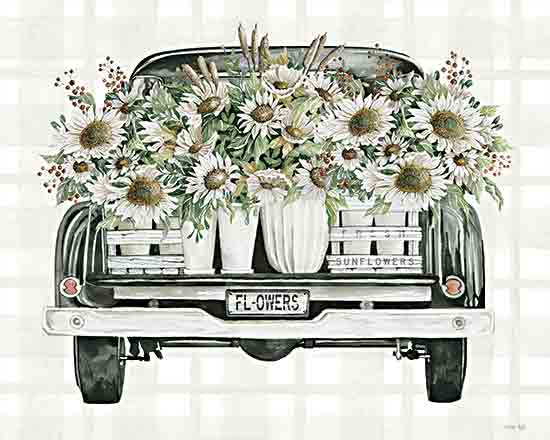 Cindy Jacobs CIN3141 - CIN3141 - Sunflower Truck - 16x12 Sunflowers, Flowers, Fall, Autumn, Truck, Truck Bed, White Sunflowers from Penny Lane