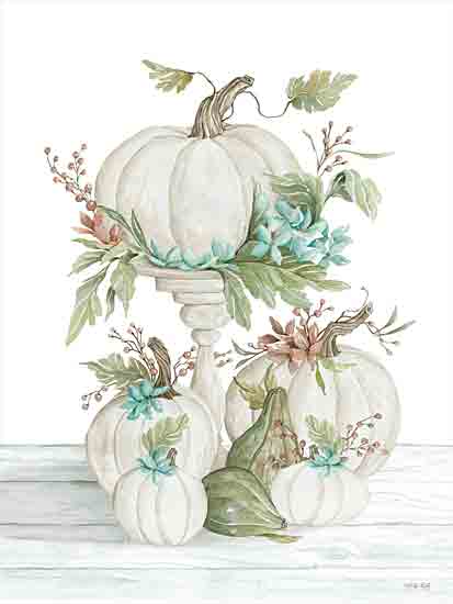Cindy Jacobs CIN3142 - CIN3142 - Pretty Pumpkins - 12x16 Pumpkins, White Pumpkins, Still Life, Gourds, Fall, Autumn from Penny Lane