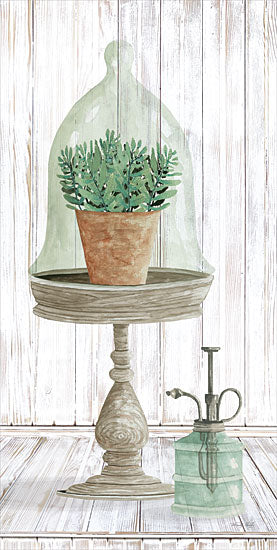 Cindy Jacobs CIN3144 - CIN3144 - Farmhouse Plant Stand   - 9x18 Farmhouse Plant Stand, Plant, House Plant, Cloche Dome, Still Life, Country, Shabby Chic from Penny Lane