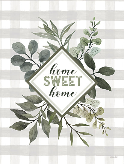 Cindy Jacobs CIN3167 - CIN3167 - Home Sweet Home - 12x16 Home Sweet Home, Greenery, Wreath, Plaid, Shabby Chic, Typography, Signs from Penny Lane