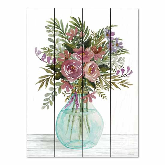 Cindy Jacobs CIN3244PAL - CIN3244PAL - Purple Blush Bouquet I - 12x16 Flowers, Purple Flowers, Greenery, Bouquet, Botanical, Glass Vase from Penny Lane