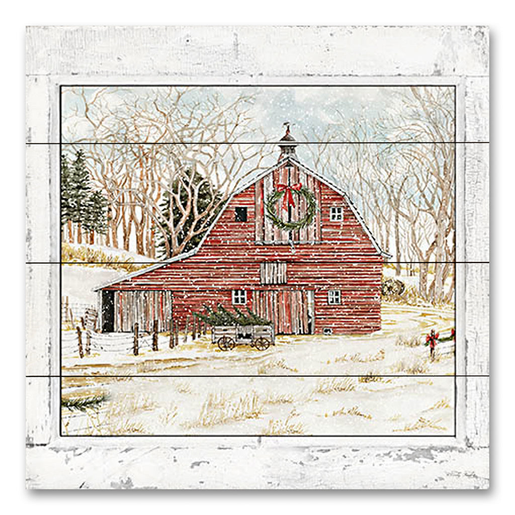 Cindy Jacobs CIN3262PAL - CIN3262PAL - Winter Window II - 12x12 Barn, Farm, Winter, Window, Landscape, Christmas, Holidays, Farmhouse/Country from Penny Lane