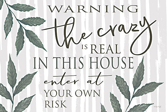Cindy Jacobs CIN3283 - CIN3283 - The Crazy is Real - 18x12 The Crazy is Real, Humorous, Greenery, Typography, Signs from Penny Lane