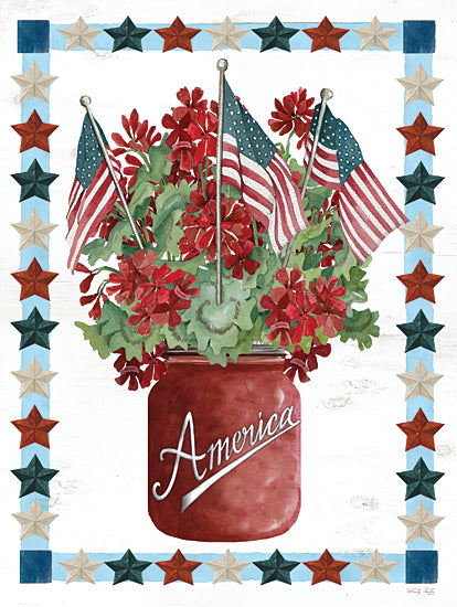 Cindy Jacobs CIN3298 - CIN3298 - Patriotic Flowers - 12x16 Patriotic Flowers, Americana, American Flag, Geraniums, Flowers, Stars from Penny Lane