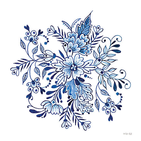 Cindy Jacobs CIN3308 - CIN3308 - Blue & White Flowers - 12x12 Flowers, Blue & White Flowers, Country, Pattern from Penny Lane
