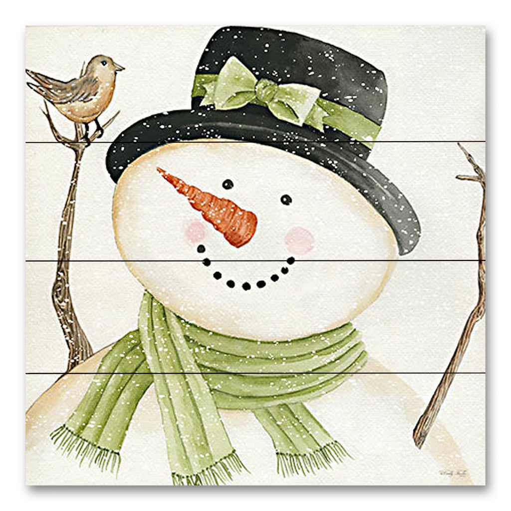 Cindy Jacobs CIN3334PAL - CIN3334PAL - Mrs. Frosty - 12x12 Snowman, Winter, Whimsical, Bird, Girl Snowman from Penny Lane