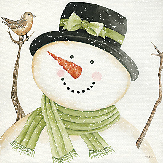 Cindy Jacobs CIN3334 - CIN3334 - Mrs. Frosty - 12x12 Snowman, Winter, Whimsical, Bird, Girl Snowman from Penny Lane