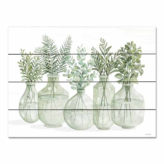 Cindy Jacobs CIN3349PAL - CIN3349PAL - Simply Sage I - 16x12 Herbs, Sage Green, Still Life, Glass Bottles, Greenery from Penny Lane