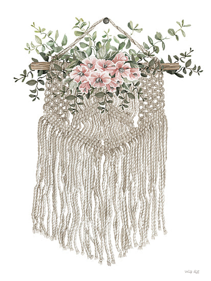 Cindy Jacobs CIN3375 - CIN3375 - Macrame and Roses - 12x16 Flowers, Roses, Pink Roses, Greenery, Macrame, Wall Hanging, 1970s, Retro, Hippie, Bohemian from Penny Lane