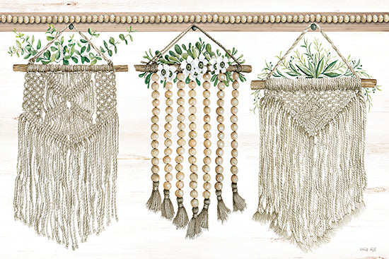 Cindy Jacobs CIN3378 - CIN3378 - Hanging Macrame - 18x12 Still Life, Retro, Macrame, Greenery, Flowers, Beads, Bohemian, Wall Hangings from Penny Lane