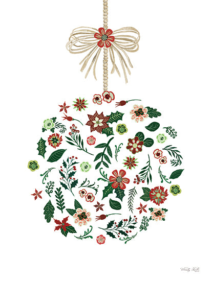 Cindy Jacobs CIN3381 - CIN3381 - Christmas Ornament II - 12x16 Christmas Ornament, Christmas, Holidays, Ornament, Flowers, Greenery from Penny Lane