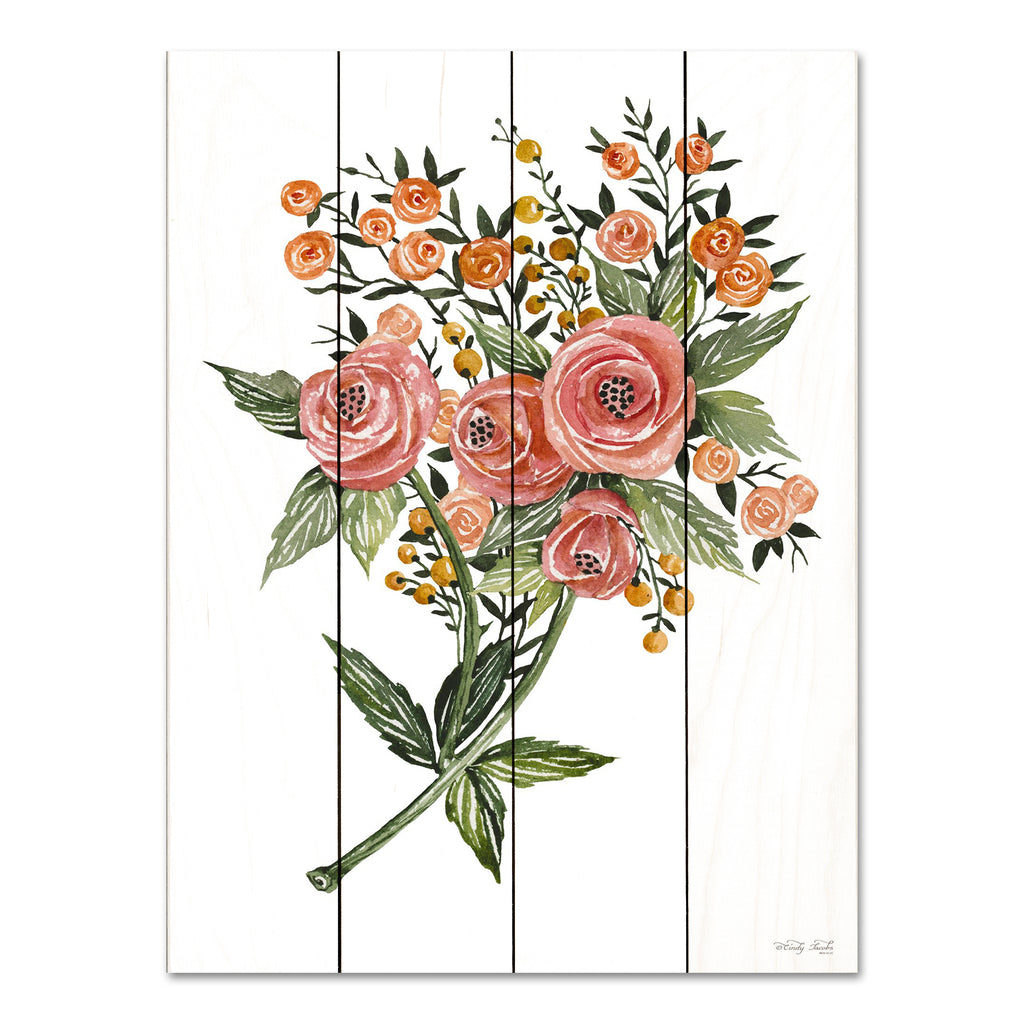 Cindy Jacobs CIN3384PAL - CIN3384PAL - Botanical Ranunculus - 12x16 Flowers, Ranunculus, Orange, Pink, Blooms, Botanical from Penny Lane