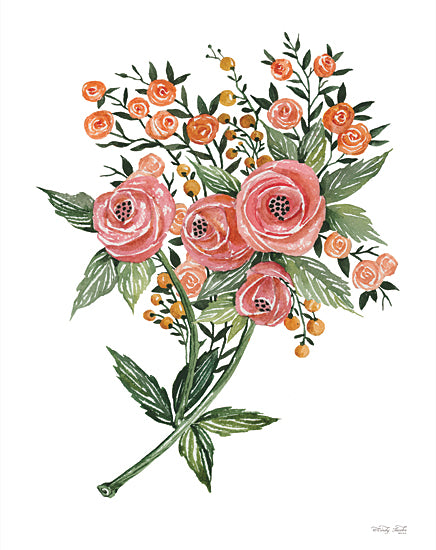 Cindy Jacobs CIN3384 - CIN3384 - Botanical Ranunculus - 12x16 Flowers, Ranunculus, Orange, Pink, Blooms, Botanical from Penny Lane