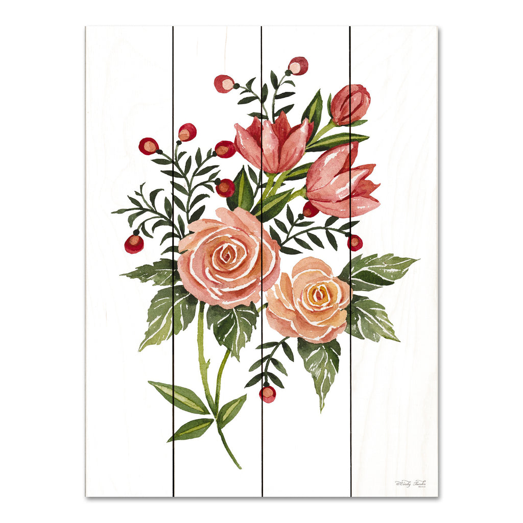 Cindy Jacobs CIN3385PAL - CIN3385PAL - Botanical Roses - 12x16 Flowers, Roses, Orange, Pink, Blooms, Botanical from Penny Lane