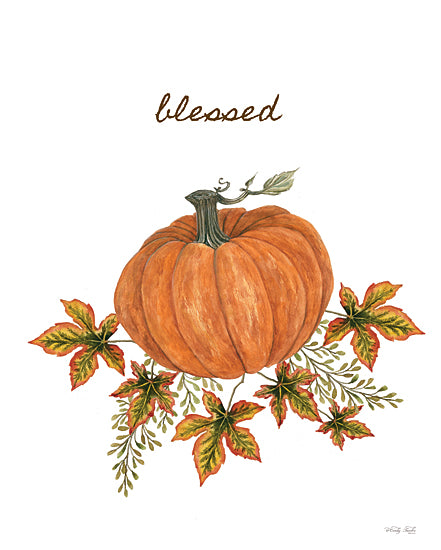 Cindy Jacobs CIN3404 - CIN3404 - Blessed Pumpkin - 12x16 Blessed, Pumpkin, Fall, Autumn, Leaves, Typography, Signs from Penny Lane