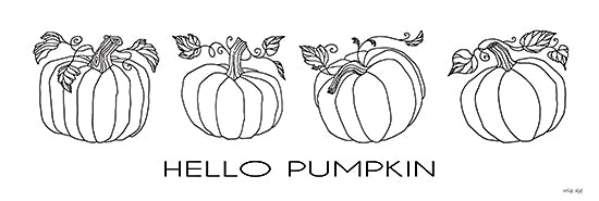 Cindy Jacobs CIN3415 - CIN3415 - Hello Pumpkin - 18x6 Hello Pumpkin, Row of Pumpkins, Fall, Autumn, Line Drawings, Typography, Signs from Penny Lane