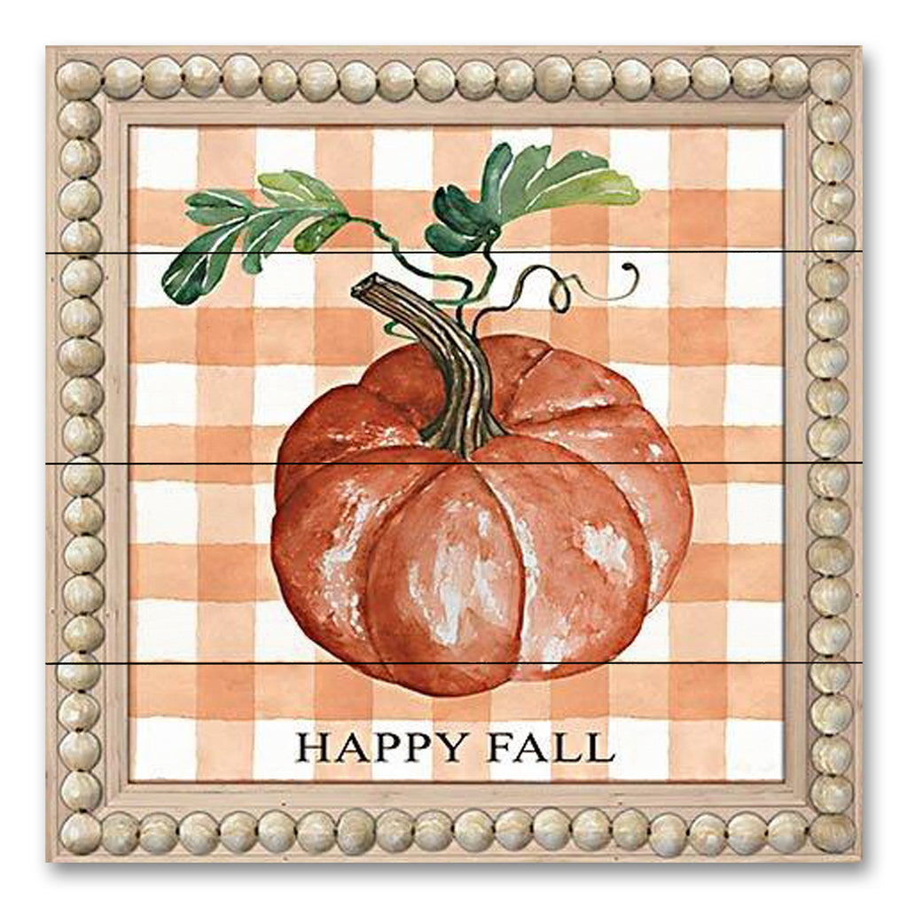 Cindy Jacobs CIN3441PAL - CIN3441PAL - Happy Fall - 12x12 Pumpkin, Happy Fall, Fall, Framed, Plaid, Sign, Thanksgiving, Bohemian from Penny Lane