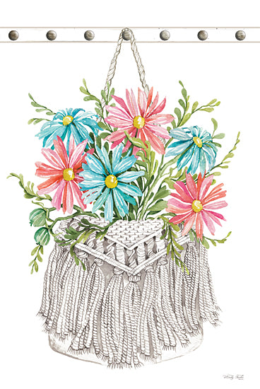 Cindy Jacobs CIN3458 - CIN3458 - Floral Pop IV - 12x16 Flowers, Pink & Blue Flowers, Bouquet, Retro, Seventies, Macrame, Hanging Basket from Penny Lane