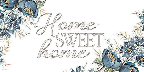 Cindy Jacobs CIN3465 - CIN3465 - Home Sweet Home - 18x9 Home Sweet Home, Home, Family, Flowers, Blue Flowers, Typography, Signs from Penny Lane