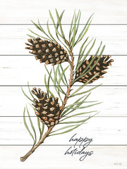 CIN3468 - Happy Holidays Pine Cones - 12x16