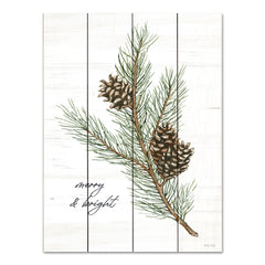 CIN3470PAL - Merry & Bright Pine Cones - 12x16