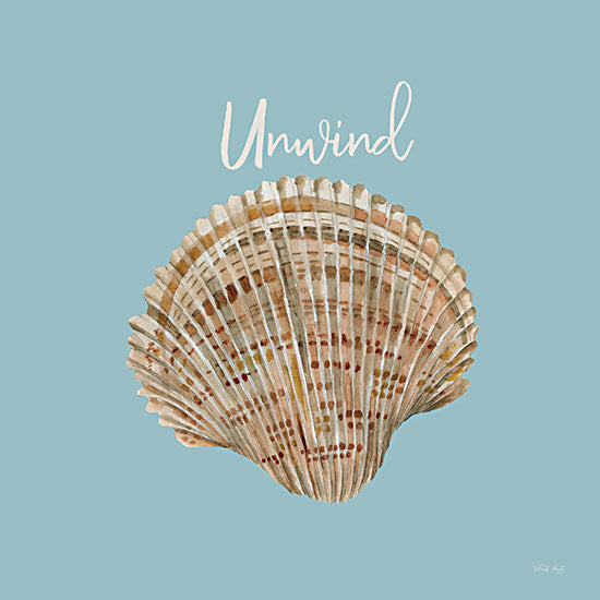 Cindy Jacobs CIN3537 - CIN3537 - Unwind Seashell - 12x12 Unwind, Seashell, Shell, Coastal, Signs, Leisure from Penny Lane