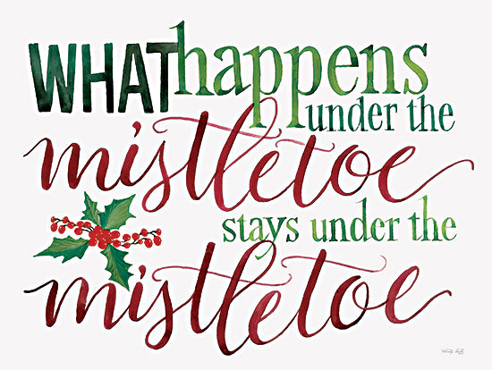 Cindy Jacobs CIN3559 - CIN3559 - Under the Mistletoe  - 16x12 Christmas, Holidays, Typography, Signs, Mistletoe, Greenery, Humorous from Penny Lane