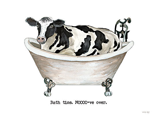Cindy Jacobs CIN3593 - CIN3593 - Bath Time Cow - 16x12 Bath, Bathroom, Whimsical, Cow, Farmhouse/Country, Bath Time MOOO-ve Over, Typography, Signs from Penny Lane