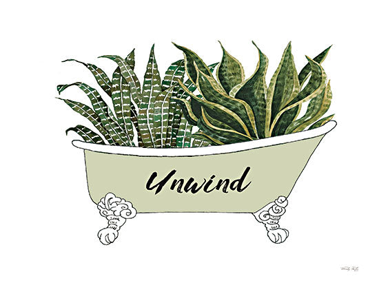 Cindy Jacobs CIN3604 - CIN3604 - Greenery Tub - 16x12 Bath, Bathroom, Bathtub, Cactus, Vintage, Unwind, Typography, Signs, Textual Art, Spa, Diptych from Penny Lane