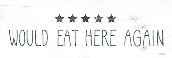 Cindy Jacobs CIN3642 - CIN3642 - Would Eat Here Again - 20x5 Kitchen, Would Eat Here Again, Typography, Signs, Textual Art, Stars, Five Stars, Neutral Palette from Penny Lane