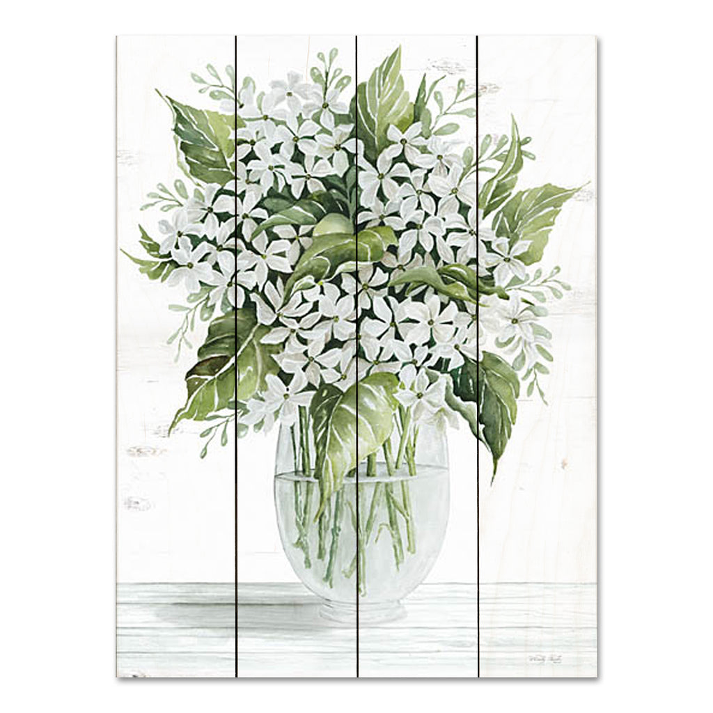 Cindy Jacobs CIN3668PAL - CIN3668PAL - Simple Floral on White - 12x16 Flowers, Bouquet, White Flowers, Vase, Cottage/Country, Spring from Penny Lane